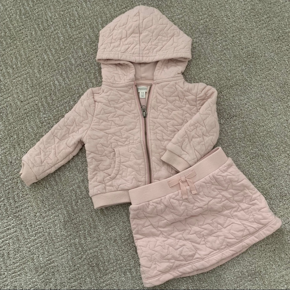 Gymboree blush pink jacket and matching skirt